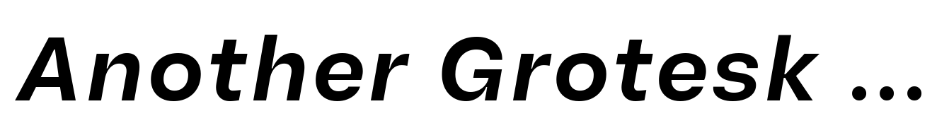 Another Grotesk Text Semibold Italic